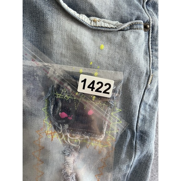 Kloud9 Jeans 36/32 Ripped Denim Neon Paint Splatter Streetwear Urban Hip Hip - Picture 12 of 12